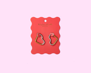 Florence Heart Huggie Earrings