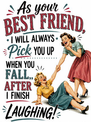 As Your Best Friend I Will Always Pick You Up | Funny Kitchen Towel