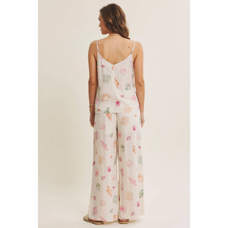CAREFREE SPIRIT OF SUMMER SEASHELL WIDE-LEG PANTS