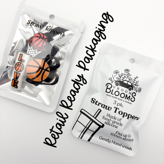 Straw Topper 3 pack - Basketball, Hoop Net, Basketball Love