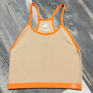 Ribbed Bralette- Heat Wave (Latte/Coral)