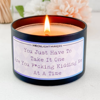 One Are You F*cking Kidding Me at a Time - 8oz Soy Candle