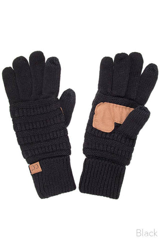 C.C Knitted Touch Screen Compatible Gloves