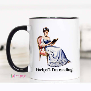 Fuck Off I'm Reading Coffee Mug, Book Lover Mug, Bookstore