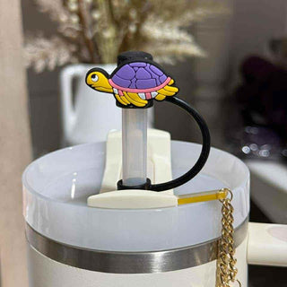 Purple Turtle Straw Cover