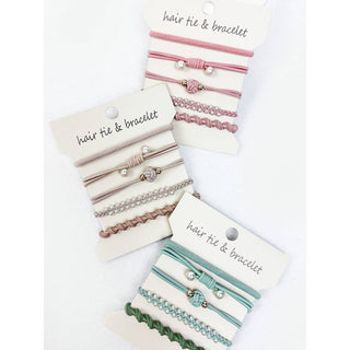Boho Inspired Pearl Detail Hair Tie Bracelets