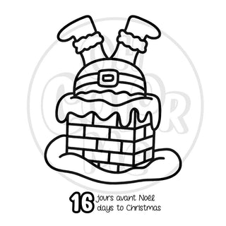 Advent Countdown to Christmas Mini Coloring Book, 4"x4"