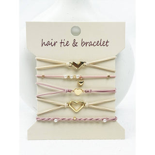 Boho Inspired Minimal Heart Hair Tie Bracelets