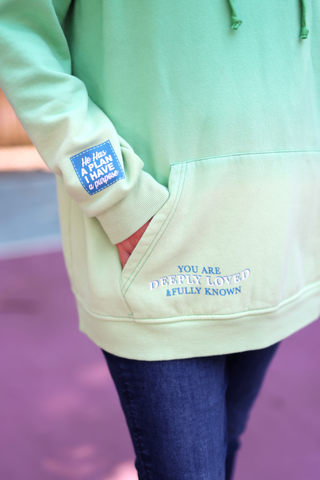 Be The Reason - Oversized Hoodie (Dip Dye Green)