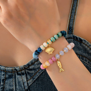 Nautical Multi-Color Beaded Bracelet Set |