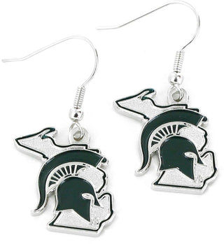 Michigan State Spartans State Design Earrings