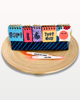 Perpetual Desk Calendar | Cute Colorful Flip Calendar