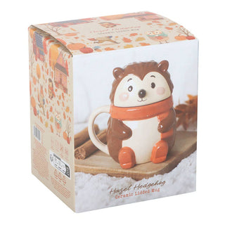 Hazel Hedgehog Lidded Autumn Mug