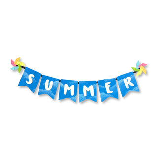 Summer Banner w/ Pinwheels Magnet  (6.5"w)