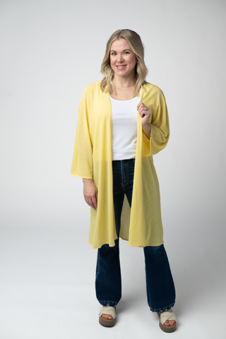 Ellie Cover-Up Kimono - Lemon