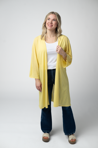 Ellie Cover-Up Kimono - Lemon