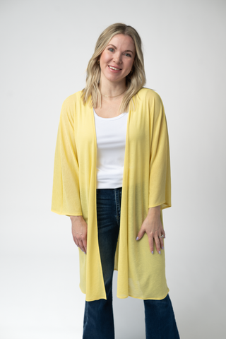 Ellie Cover-Up Kimono - Lemon