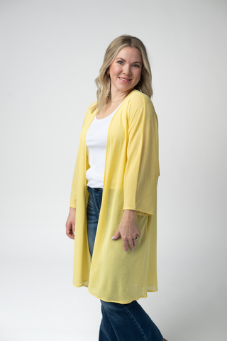 Ellie Cover-Up Kimono - Lemon