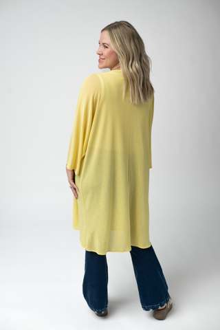 Ellie Cover-Up Kimono - Lemon