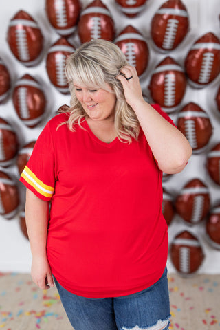 IN STOCK GameDay Tessa Short Sleeve Top - Kansas City