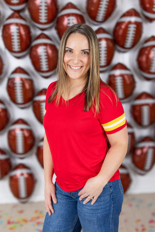 IN STOCK GameDay Tessa Short Sleeve Top - Kansas City