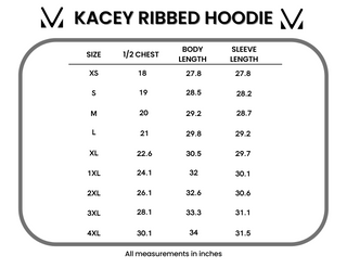 Kacey Ribbed Hoodies - Deep Teal