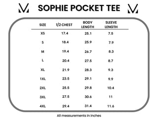 Sophie Pocket Tee - Blue Liberty Stars