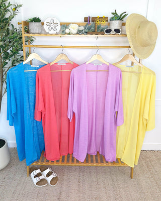Ellie Cover-Up Kimono - Light Blue