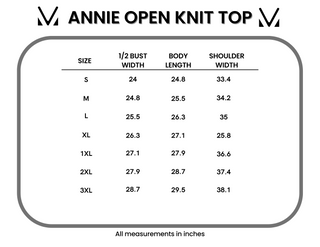 Annie Open Knit Top - Brown