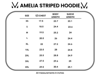 Amelia Striped Hoodie - Sky Blue