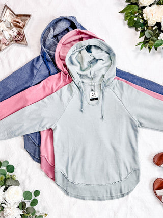 IN STOCK Vintage Wash Beach Hoodie - Nautical Navy