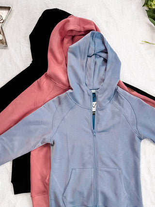 IN STOCK Scuba FullZip Hoodie - Rose