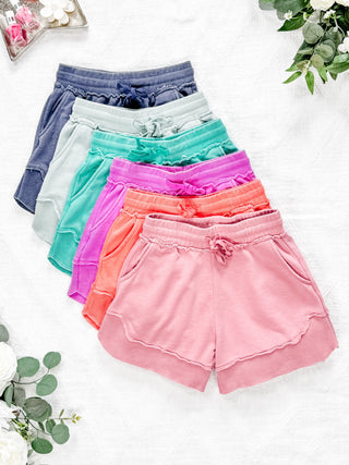 IN STOCK French Terry Stevie Shorts - Vivid Orchid