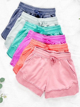 IN STOCK French Terry Stevie Shorts - Vivid Orchid