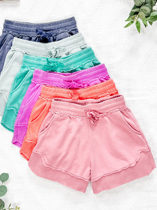 IN STOCK French Terry Stevie Shorts - Vivid Orchid