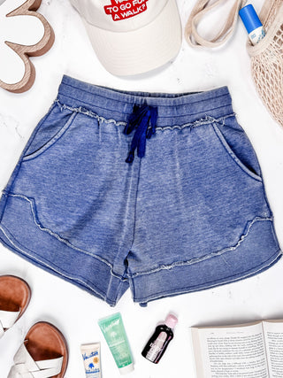 IN STOCK French Terry Stevie Shorts - Nautical Navy