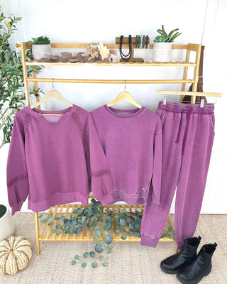 IN STOCK Vintage Wash Pullover - Purple