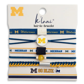 "University of Michigan" Game Day Hair Tie Bracelets