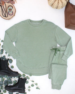 IN STOCK Vintage Wash Pullover - Olive