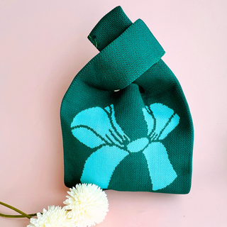 Woven Bow Bag | Korean Bag | Small Accessory and Book Tote