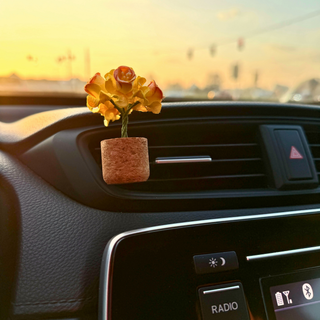 Whimsical Daffodil Vent Clip Car Air Freshener Reusable