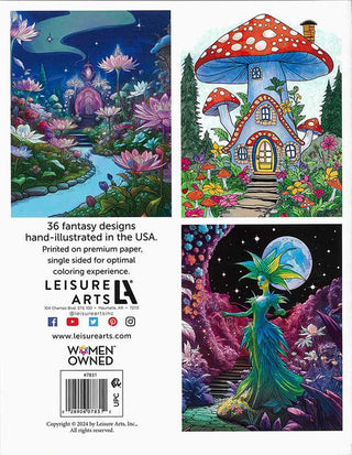 Enchanted Gardens—36 Magical Fantasy Designs for Adult Coloring by Sara Leighton