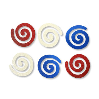 Patriotic Swirl Magnets S/6, Cute Magnetic Decor