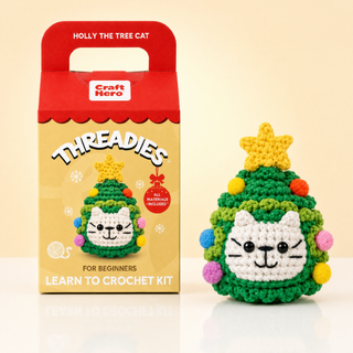 Christmas Crochet Kit | Holly The Tree Cat | DIY
