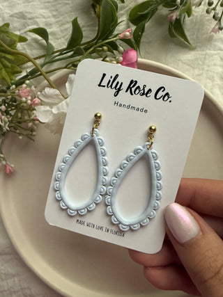 Blue Open Drop Earrings
