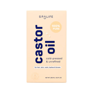 Castor Oil 100% Pure For Hair Skin Lashes - Peach Bottle