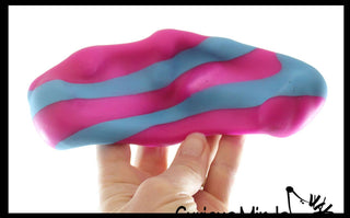 Striped Sand Filled Stress Ball - Moldable Ball with Granu