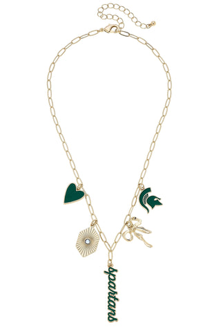 Michigan State Spartans Paper Clip Charm Collector Necklace