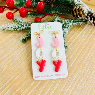 Christmas JOY Earring | Polymer Clay Holiday Happy Dangles |