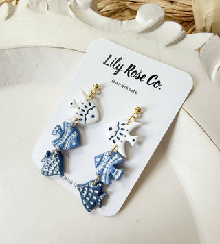 Fish 3 Tier Earrings/ Clay earrings / Women’s Earrings